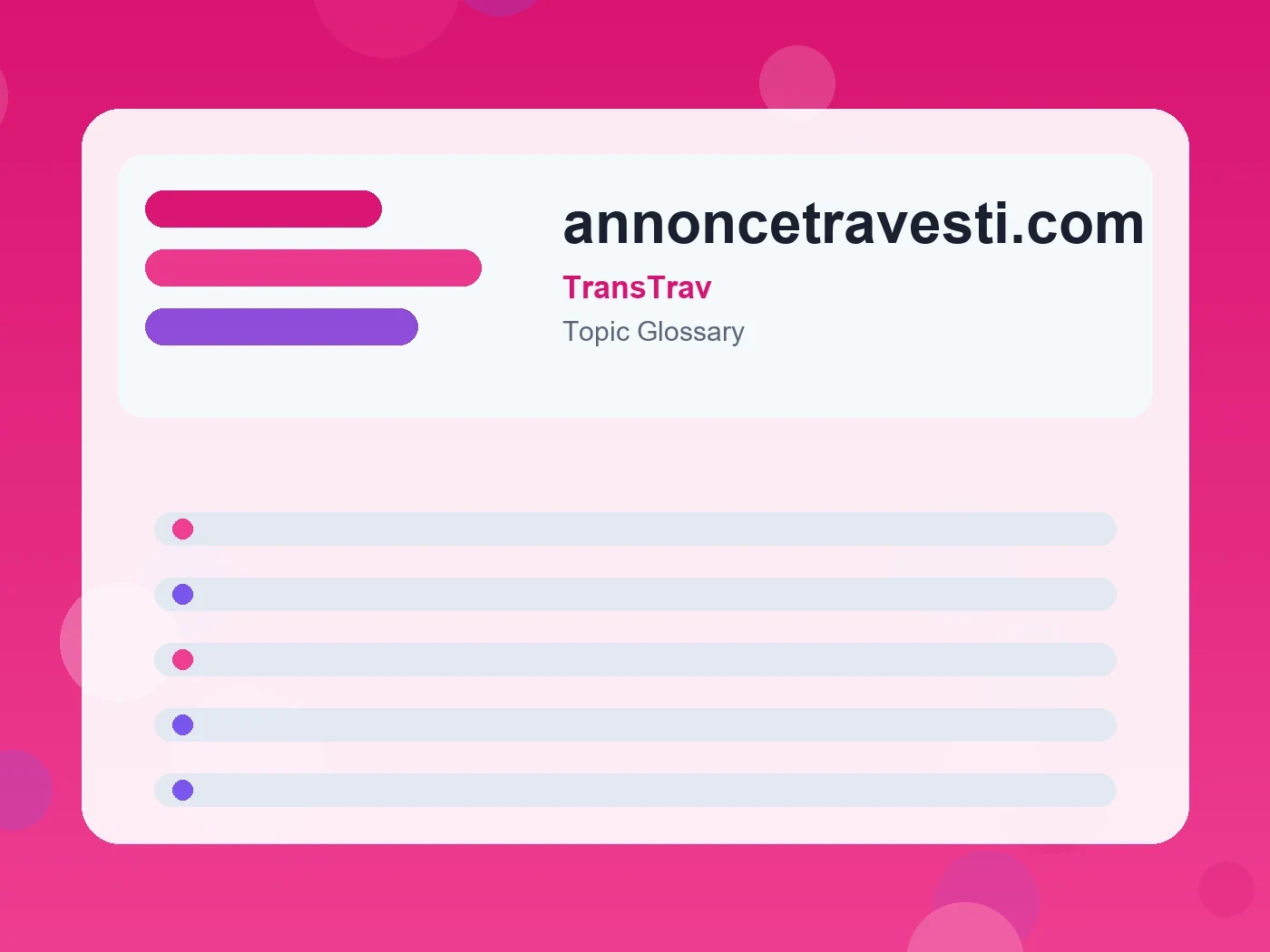 TransTrav annoncetravesti.com guide visual