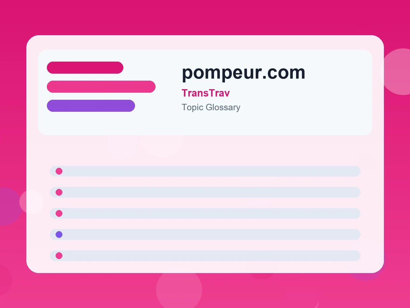 TransTrav pompeur.com guide visual