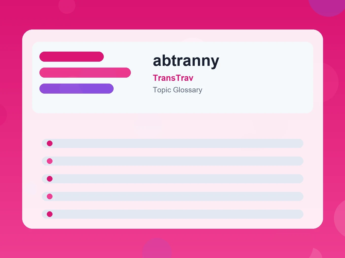 TransTrav abtranny guide visual