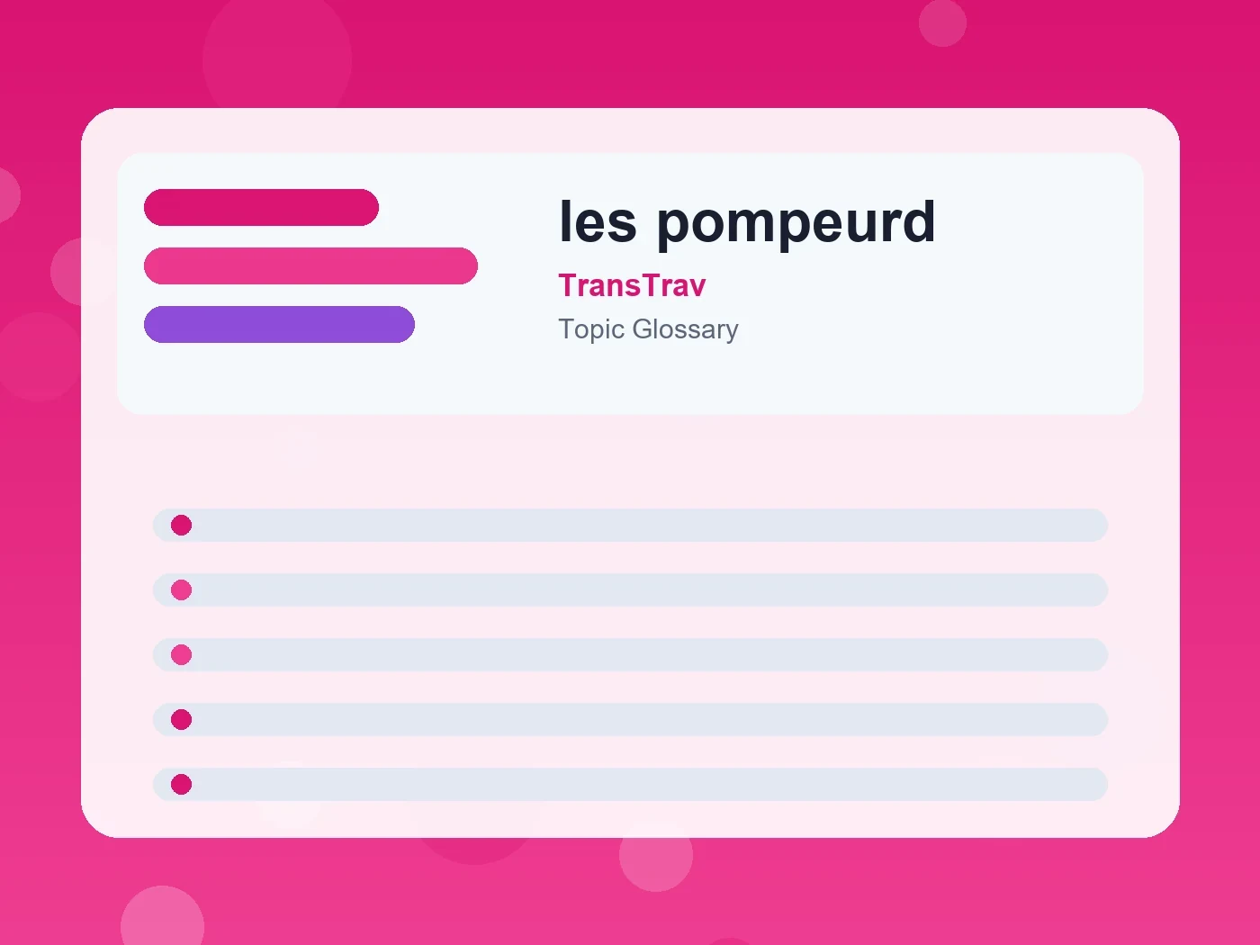 TransTrav les pompeurd guide visual