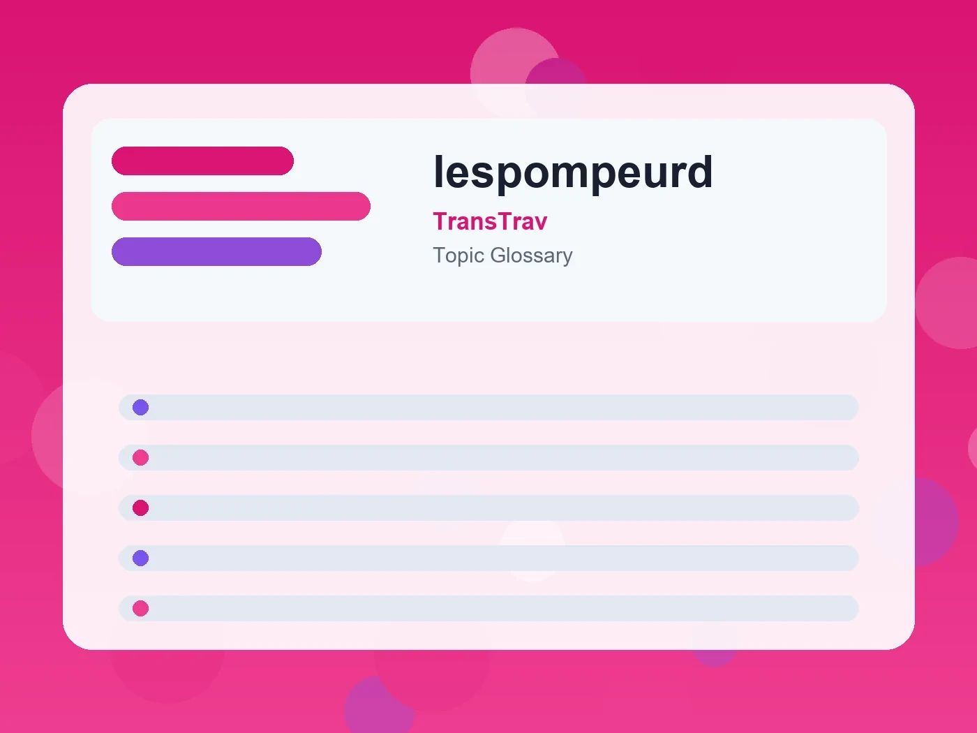 TransTrav lespompeurd guide visual