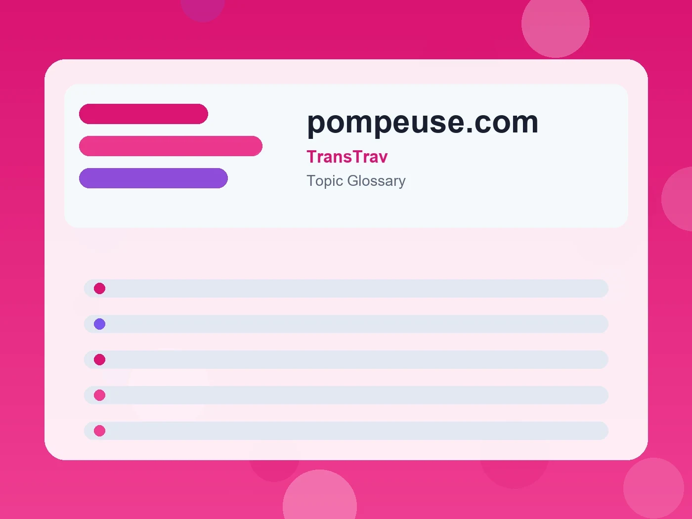TransTrav pompeuse.com guide visual