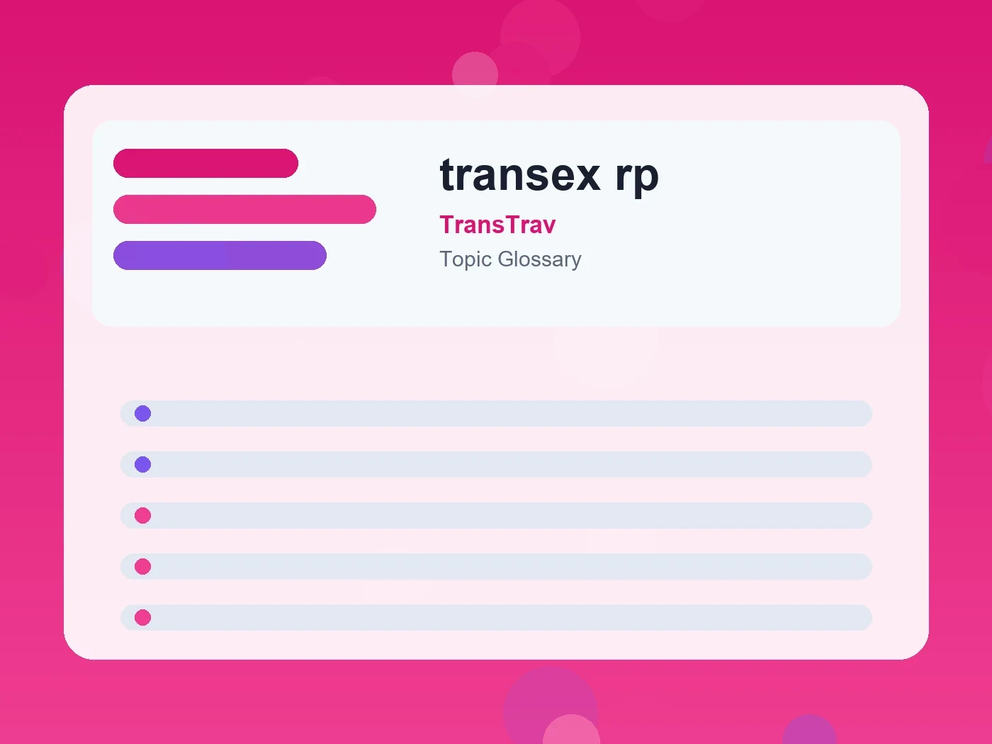 TransTrav transex rp guide visual