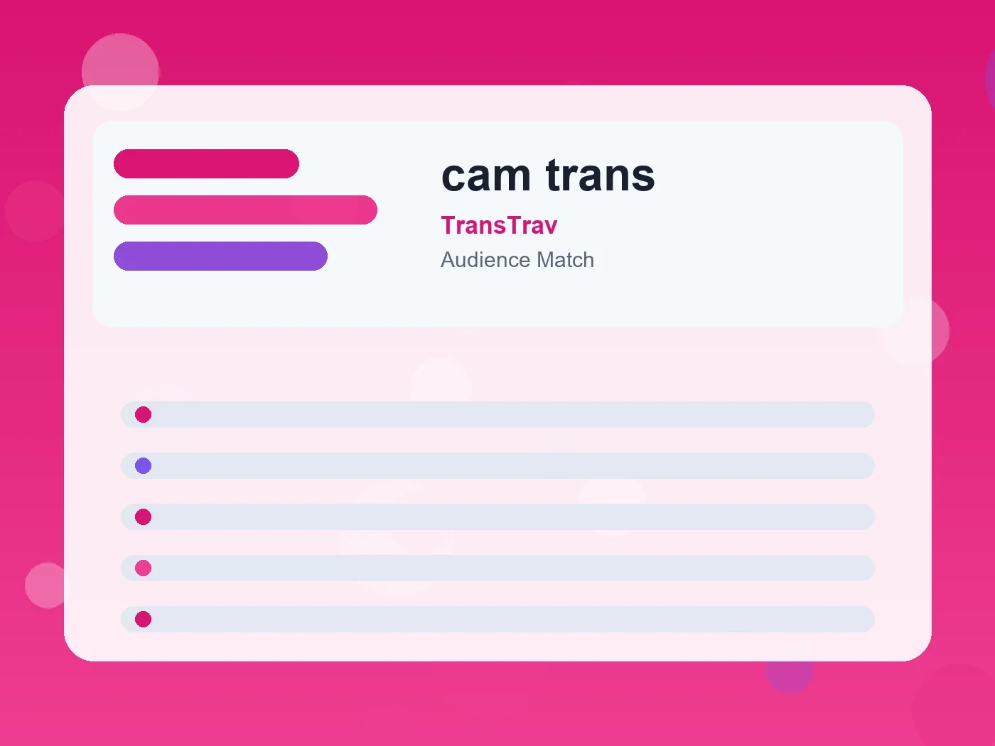 TransTrav cam trans guide visual