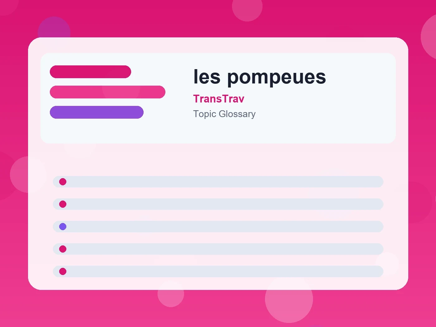 TransTrav les pompeues guide visual