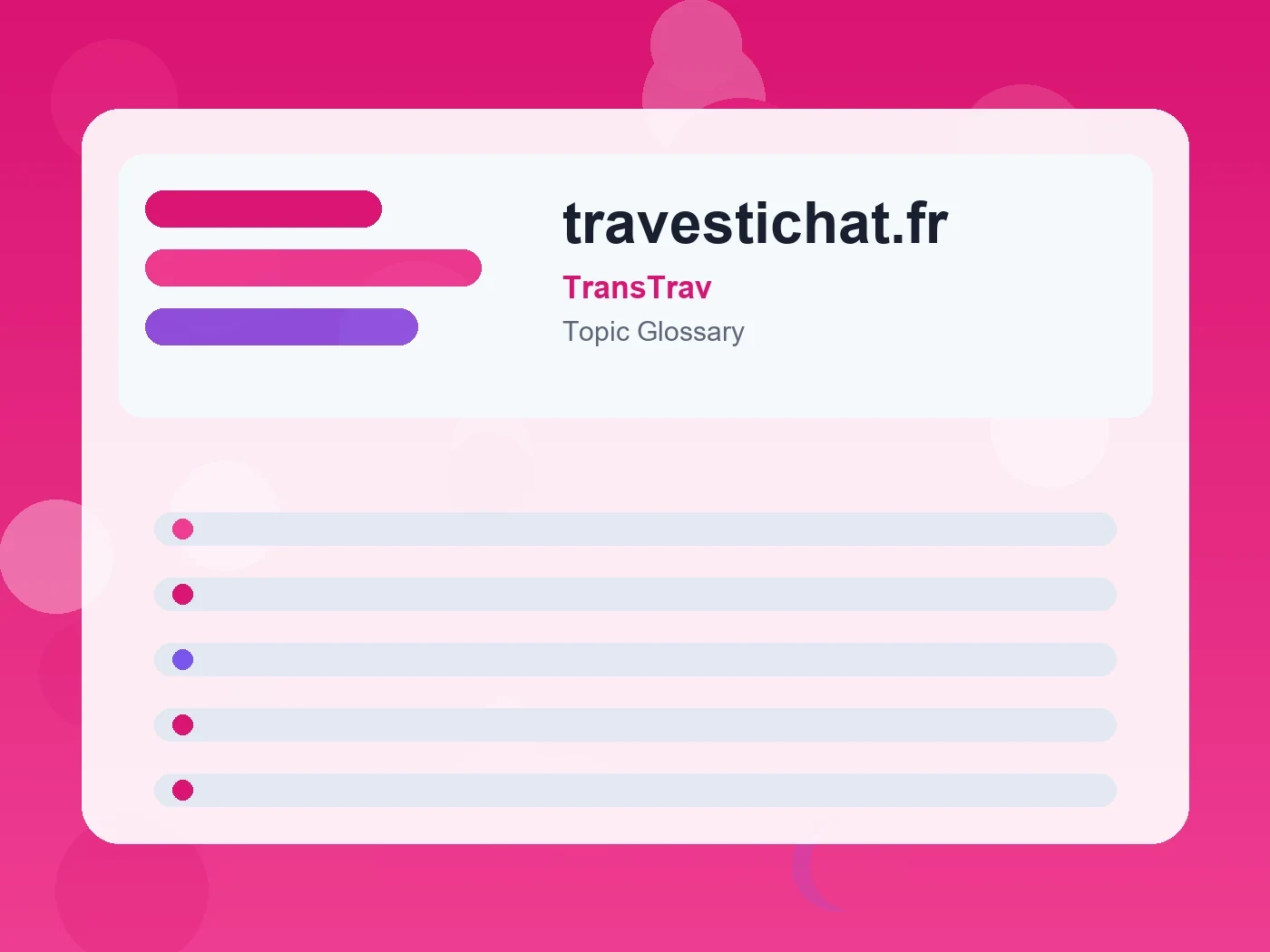 TransTrav travestichat.fr guide visual